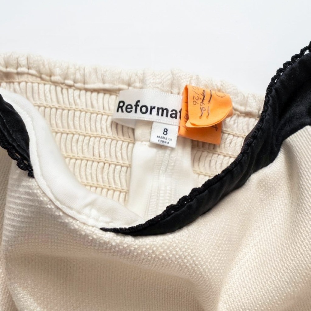 Reformation Melanie Top in Ivory/Black - Size 8 - Excellent Condition - Picture 11 of 11